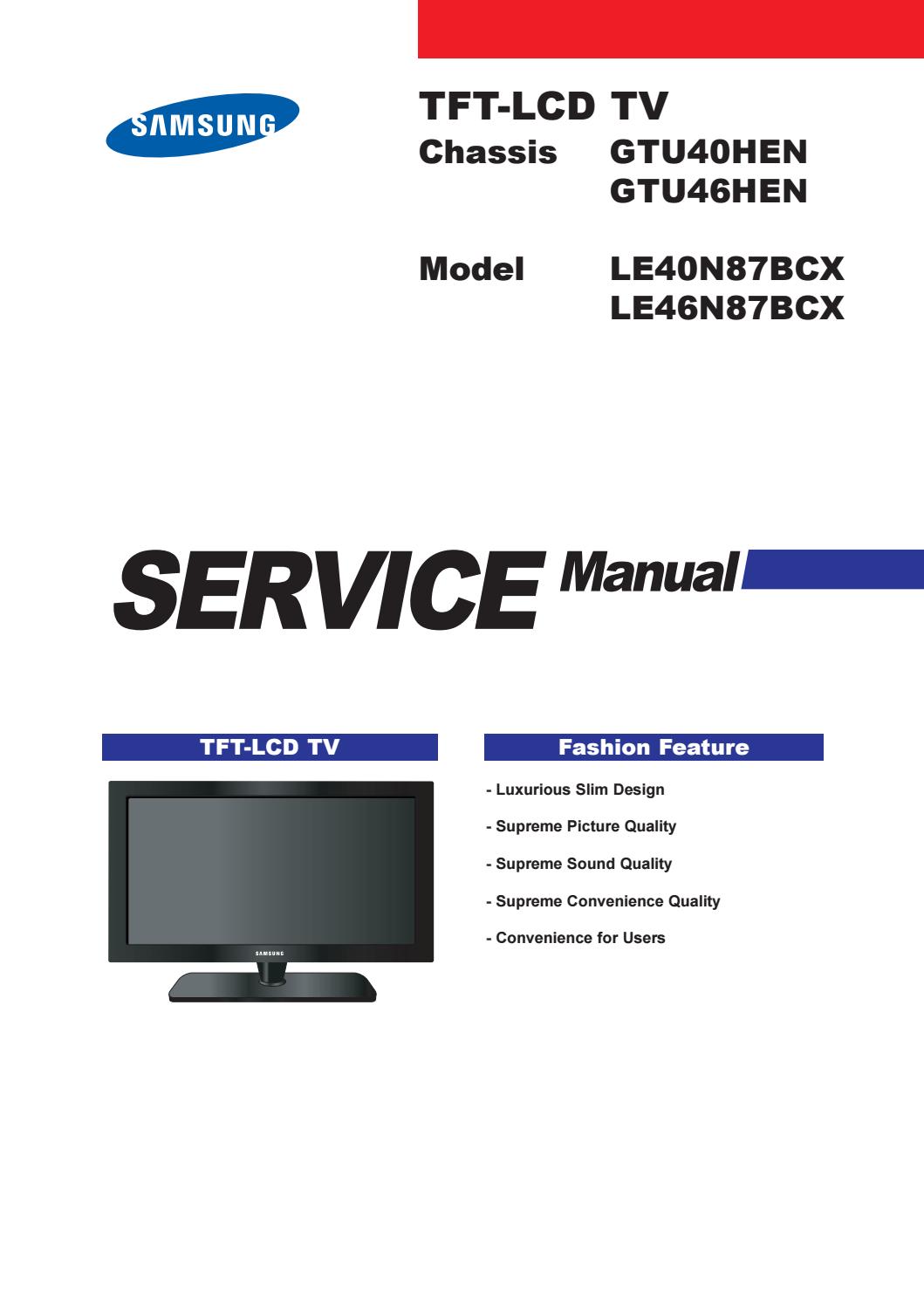 Samsung Tv Model Ln32b640r3fxza User Manual